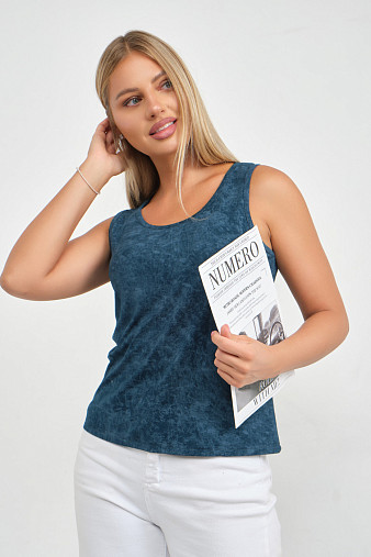 Майка вискозная варенка петроль