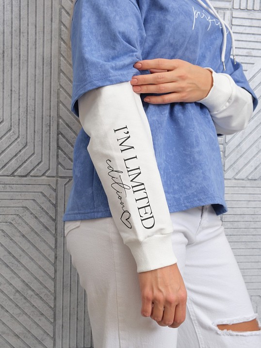 Толстовка женская Венди варенка василек