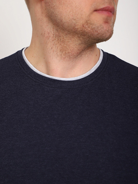 Футболка мужская Смарт синий/меланж