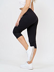Бриджи кулирка с лайкрой однотонные черные