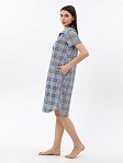 Халат Анна синий/клетка