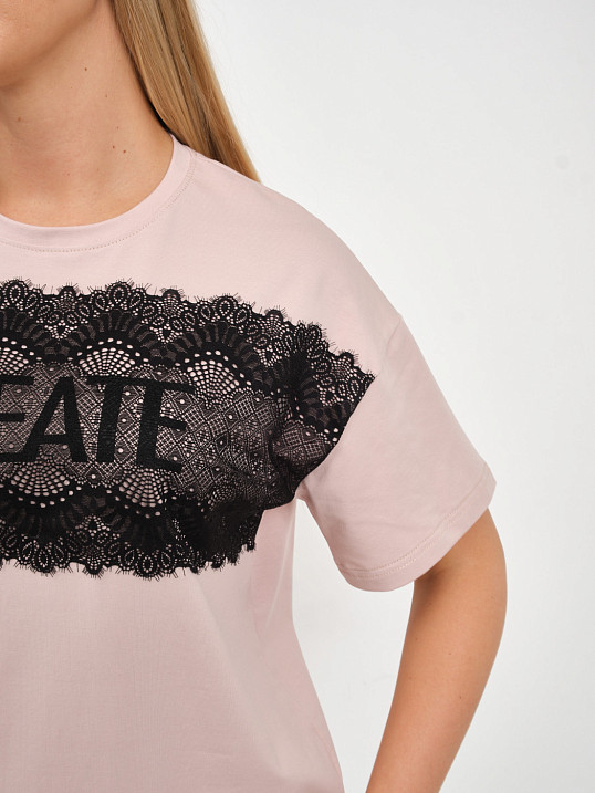 Футболка женская Юна пудра