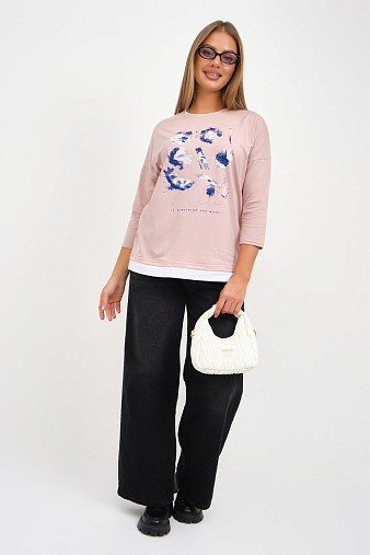 Лонгслив женский Тудей пудра