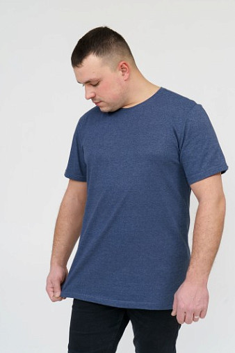 Футболка мужская кор. рукав Меланж индиго