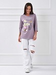Лонгслив Элис рукав 3/4 светло-лиловый
