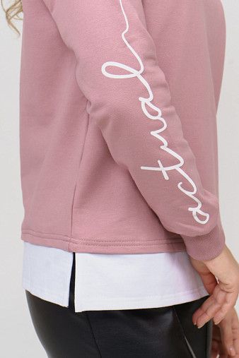 Толстовка женская Дабл сухая роза