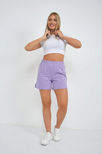 Шорты женские Барбара футер лаванда