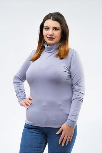 Водолазка классическая ангора сирень