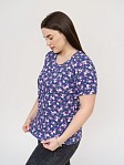 Футболка женская Незабудка индиго/цветы
