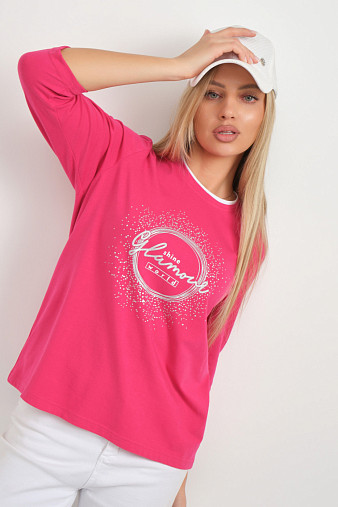 Лонгслив женский Магия фуксия