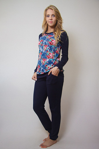 Костюм Берта интерлок цветы