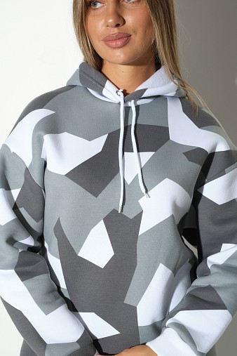 Костюм жен. Геометрия набивка 3-х нитка начес серый