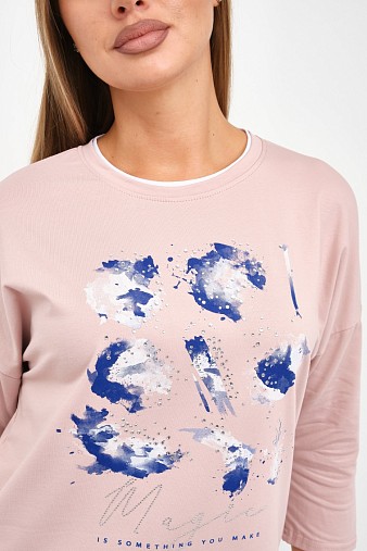 Лонгслив женский Тудей пудра