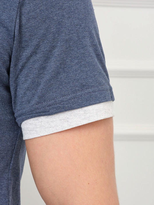 Футболка мужская Респект индиго/меланж