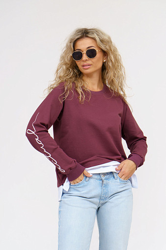 Толстовка женская Дабл лиловый