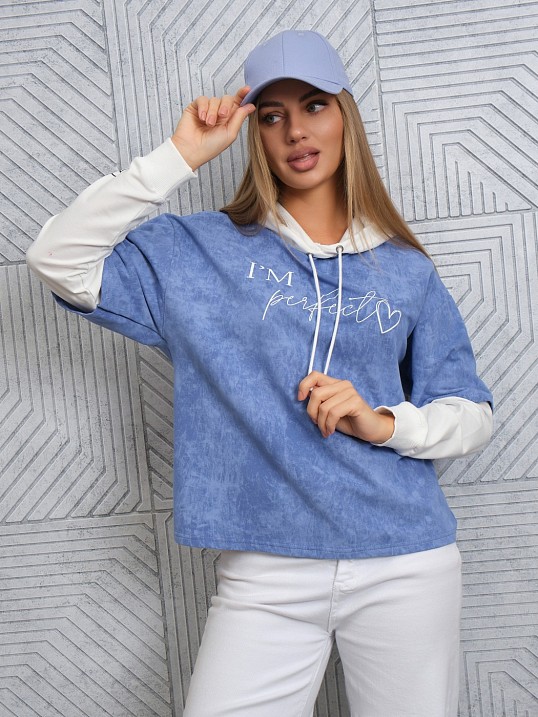 Толстовка женская Венди варенка василек