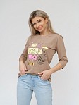Лонгслив Элис рукав 3/4 бежевый