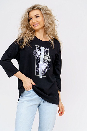 Лонгслив Стиль черный