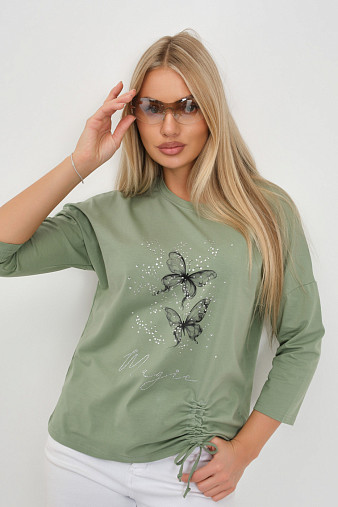 Лонгслив женский Сати фисташка