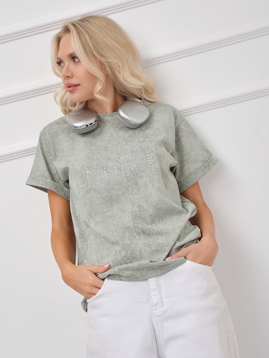 Футболка женская Арабеска фисташка