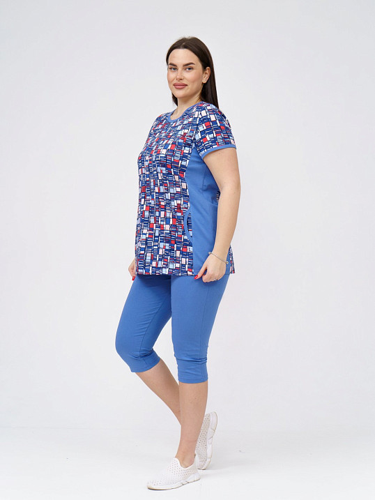 Костюм Легкое движение индиго/геометрия