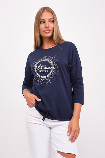 Лонгслив жен. Гламур индиго