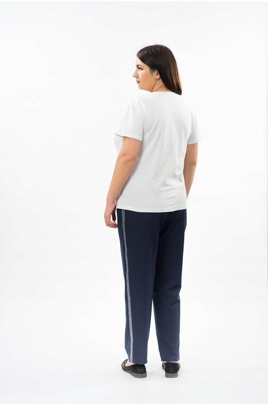 Брюки женские БЖ-02 синие с лампасами Брюки женские БЖ-02 синие с лампасами