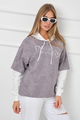 Толстовка женская Венди варенка св.серый