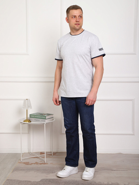 Футболка мужская Смарт серый/меланж