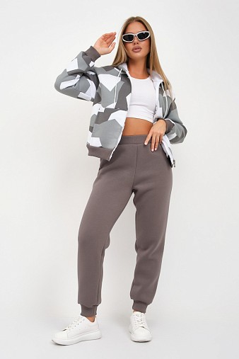 Костюм женский Дюна набивка начёс серый