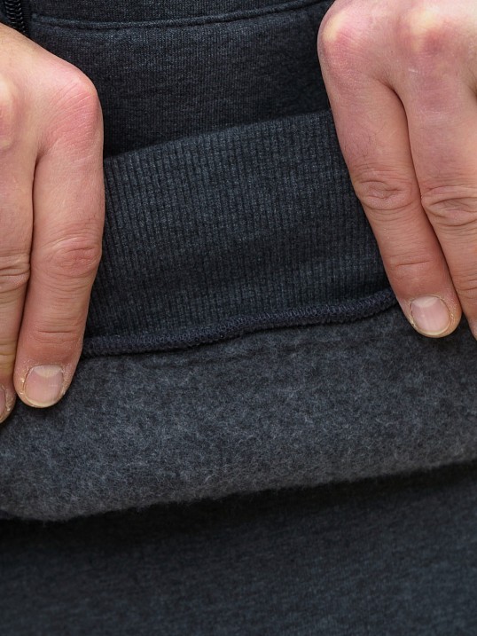 Толстовка мужская Степ без печати антрацит футер 3-х нитка