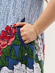 Туника Дарина голубой/цветы Туника Дарина голубой/цветы