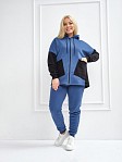 Костюм женский Прима индиго/черный 3-х нитка велюр
