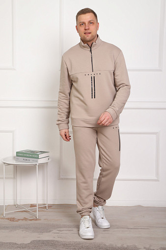 Костюм мужской Старк 3-х нитка петля каштановый