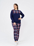 Костюм Константа без капюшона синий/клетка