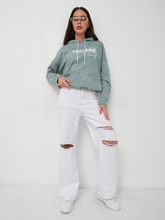 Толстовка женская Винтаж аква