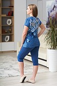 Костюм домашний Наташа индиго/цветы