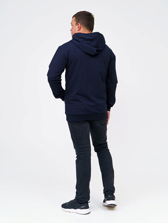 Толстовка мужская Степ без печати синий 2-х нитка