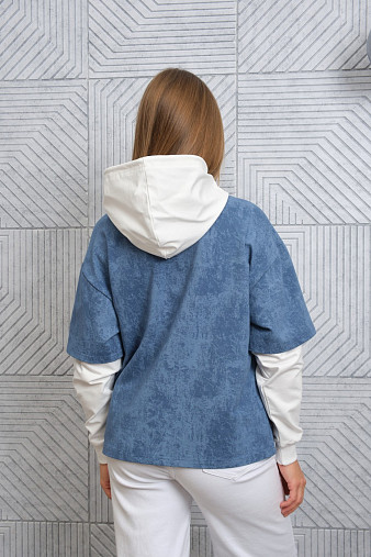 Толстовка женская Венди варенка индиго