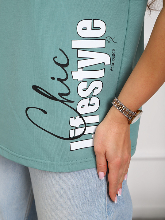 Футболка женская Чика св.изумруд