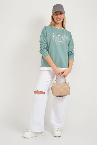 Свитшот женский Кетти св.изумруд