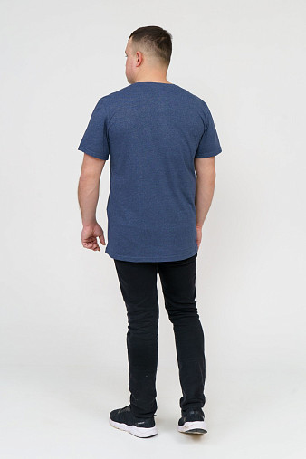 Футболка мужская кор. рукав Меланж индиго