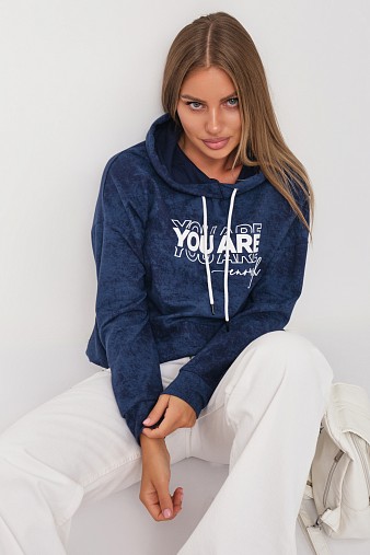 Толстовка женская Винтаж индиго