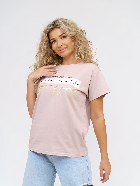 Футболка женская Имидж пыльная роза Футболка женская Имидж пыльная роза