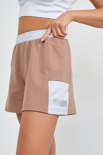 Шорты женские Рокси футер песочный