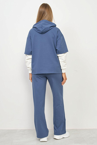 Костюм женский Венди со стразами индиго