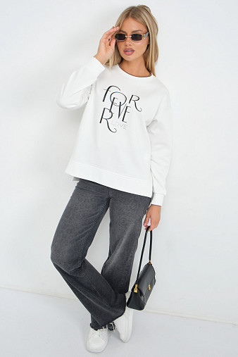 Свитшот жен. Либерти однотонный экрю