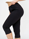 Бриджи кулирка с лайкрой однотонные черные