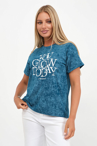 Футболка жен. Лиона варенка морская волна