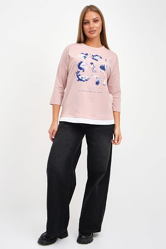 Лонгслив женский Тудей пудра